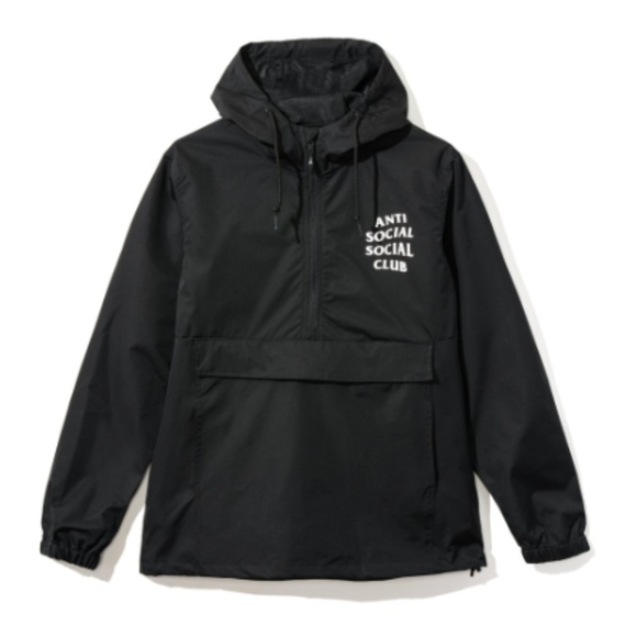 *SOLD* Anti Social Social Club Mak Black Anorak - Picture 1 of 6